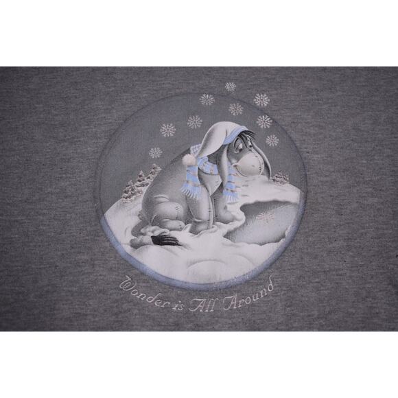 Vintage Y2K 90s Eeyore Wonder Is Around Disney Winnie Pooh Sweatshirt Crewneck - Picture 2 of 12